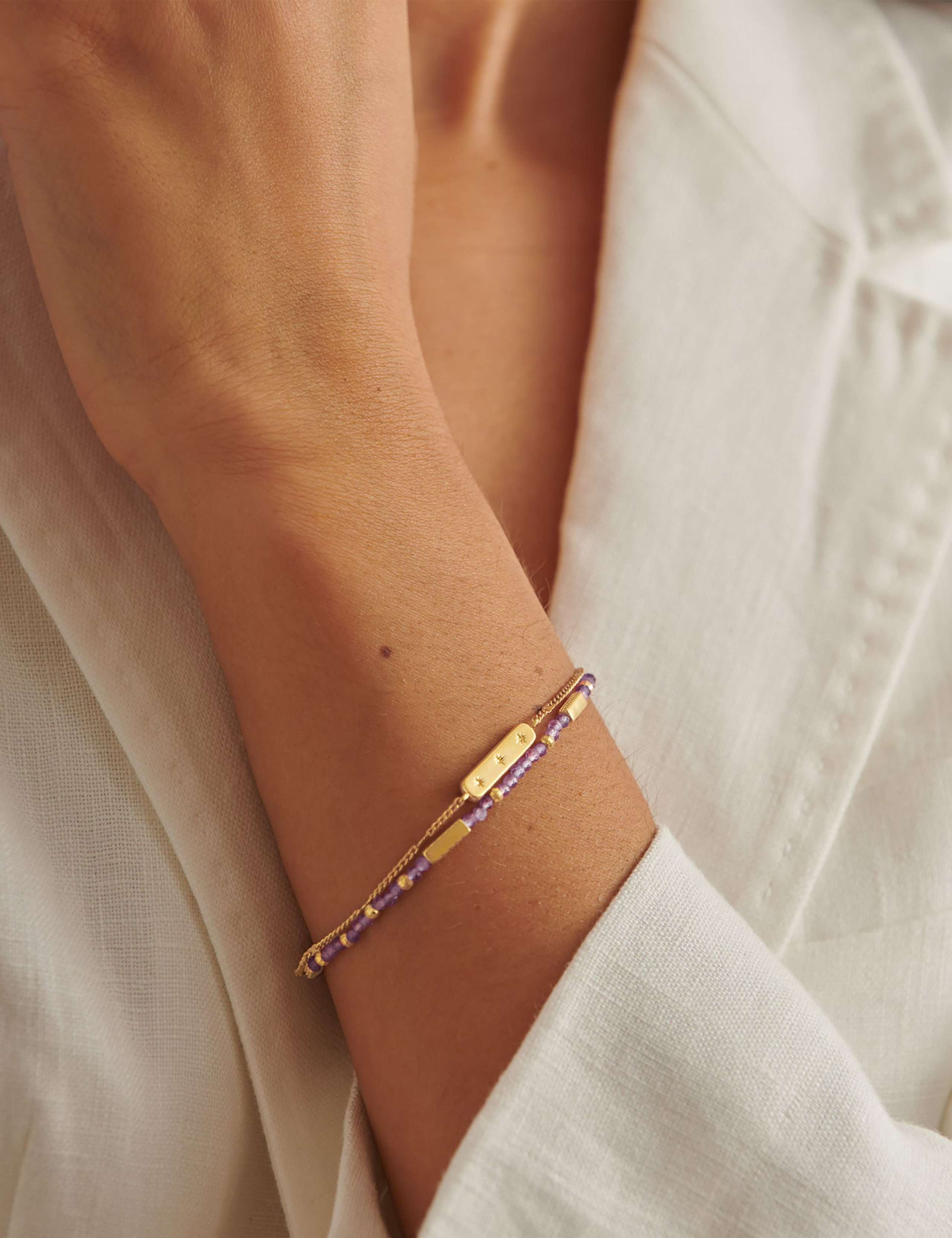 Katie Loxton February waterproof birthstone bracelet - British product