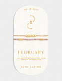 Katie Loxton February waterproof birthstone bracelet - British product