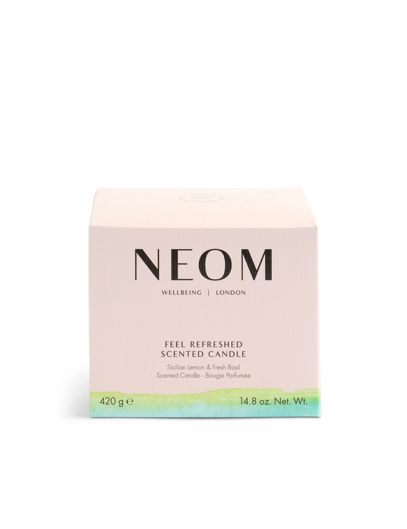 NEOM Wellbeing Feel Refreshed 3 wick candle 420g, imported from the UK