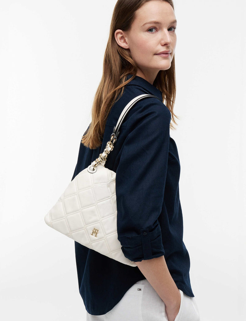 Tommy Hilfiger quilted mini tote bag faux leather (British brand)
