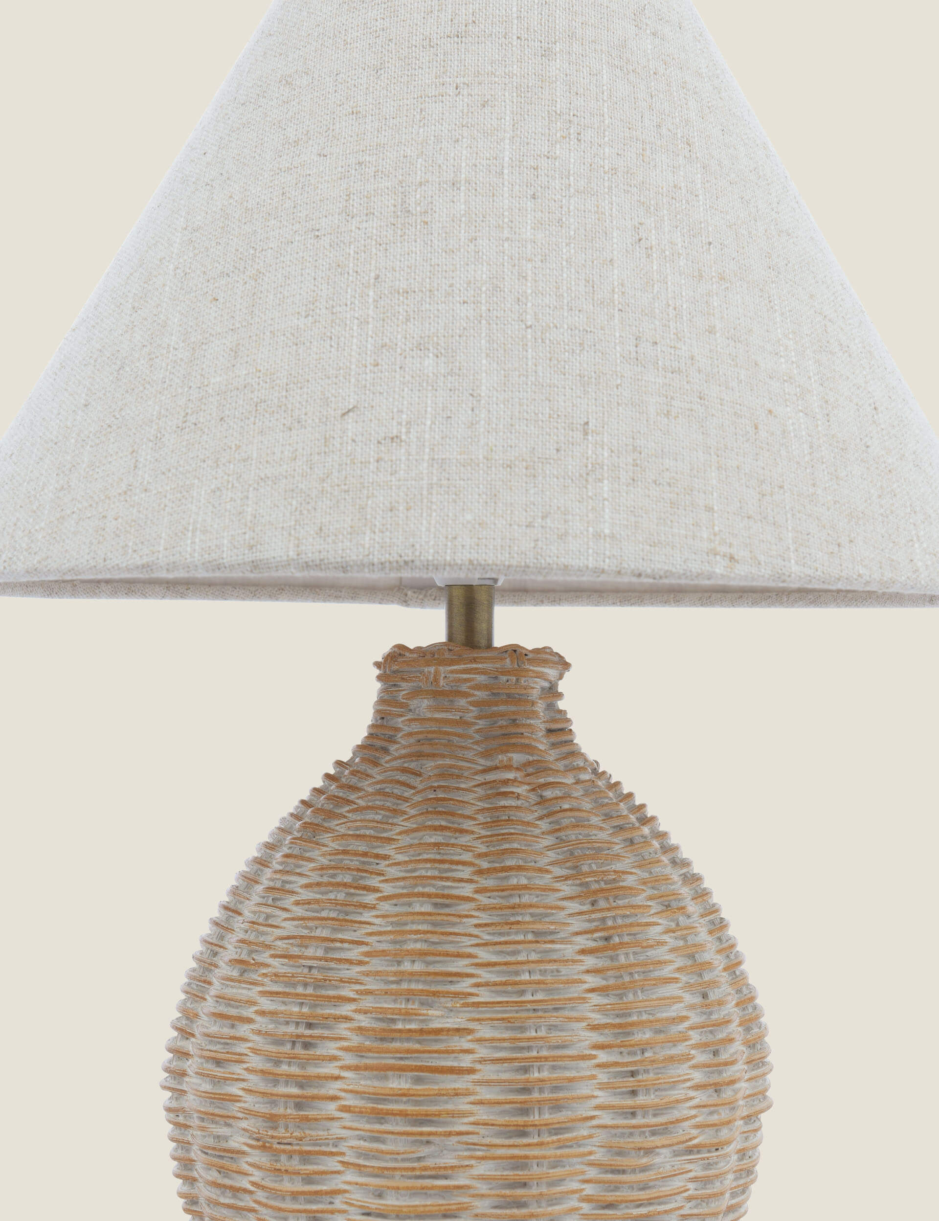 Laura Ashley Fernhill woven wicker table lamp, UK version