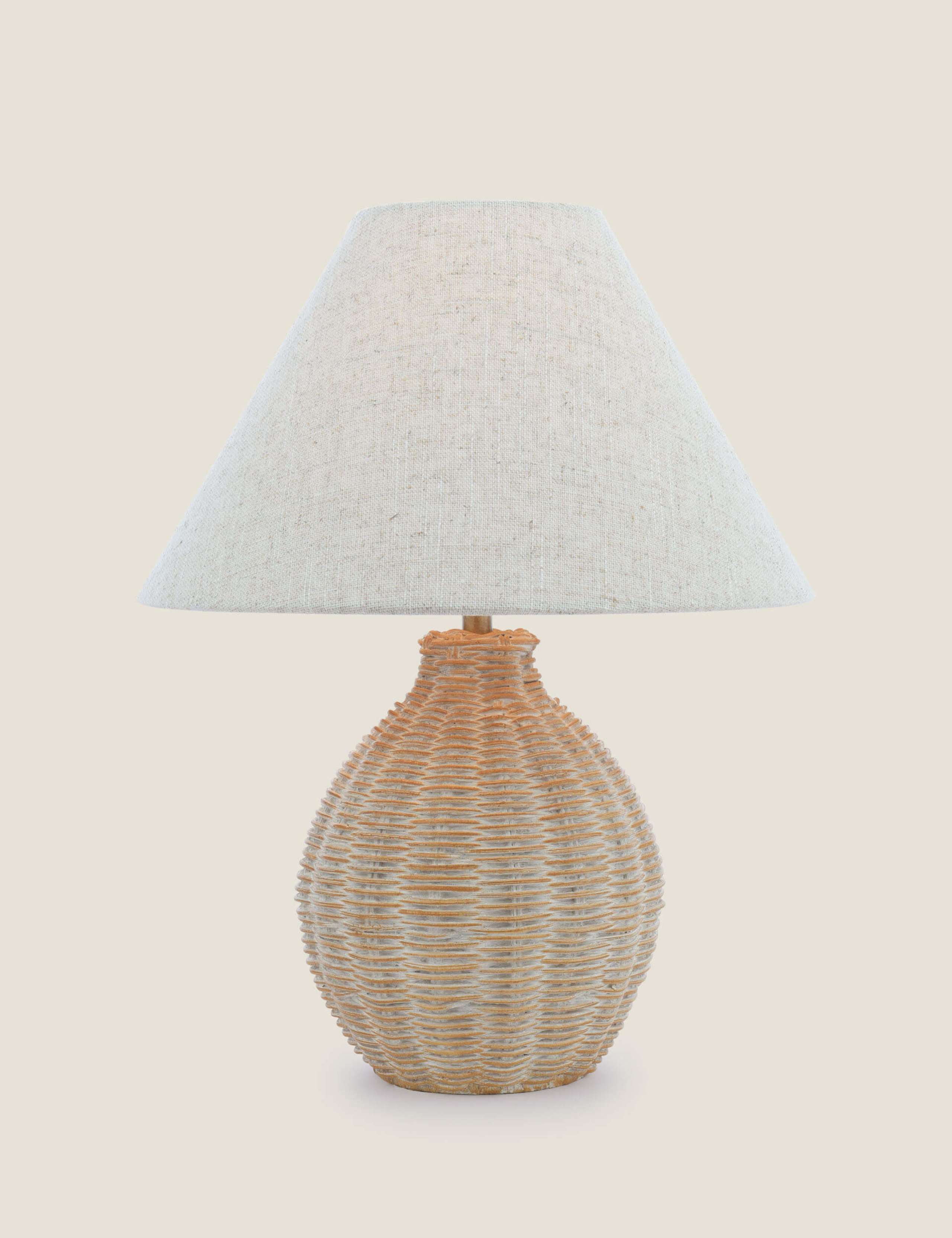 Laura Ashley Fernhill woven wicker table lamp, UK version