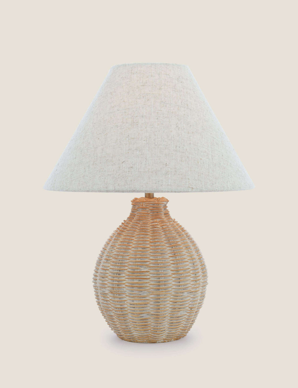 Laura Ashley Fernhill woven wicker table lamp, UK version