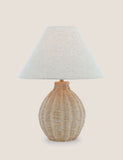 Laura Ashley Fernhill woven wicker table lamp, UK version