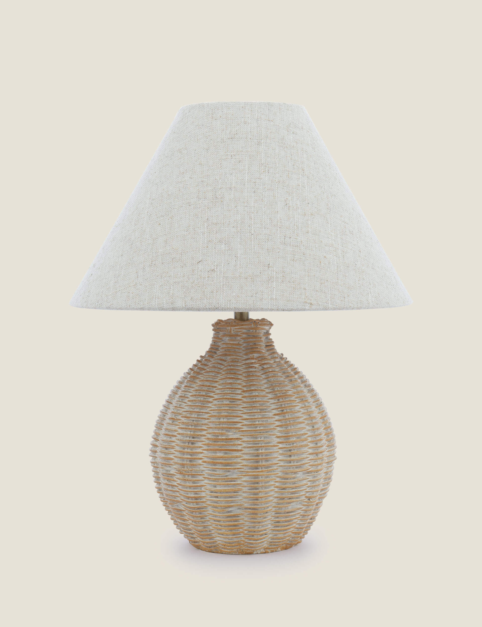 Laura Ashley Fernhill woven wicker table lamp, UK version