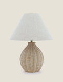Laura Ashley Fernhill woven wicker table lamp, UK version