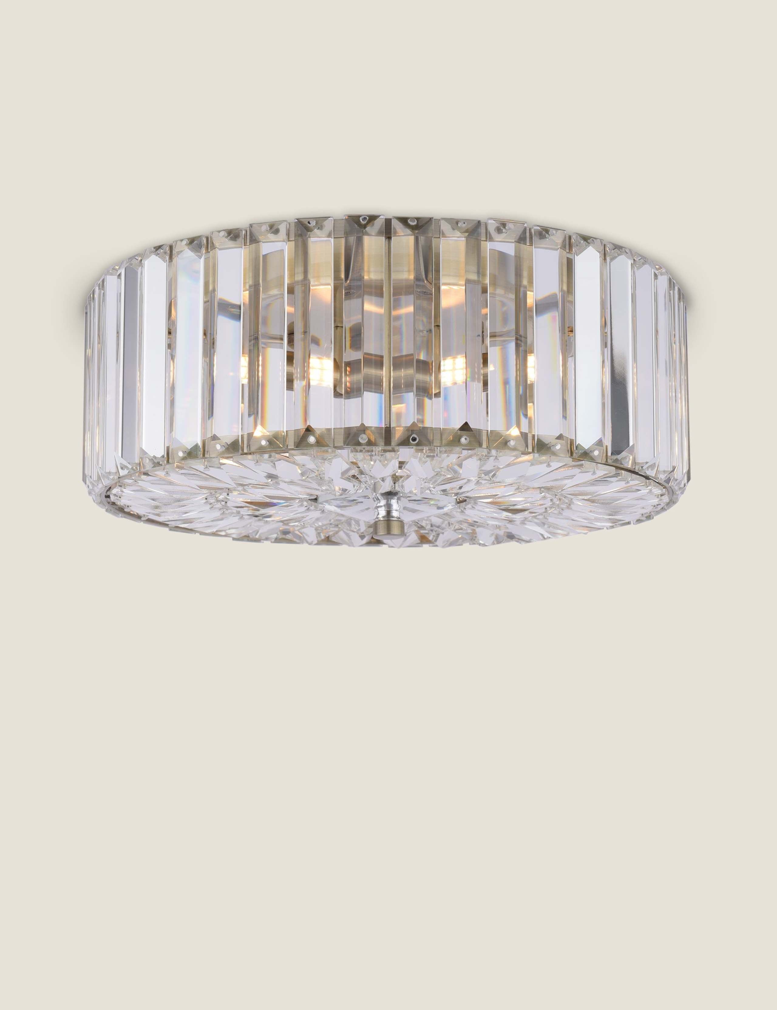 Laura Ashley Fernhurst crystal flush ceiling light, imported from the UK