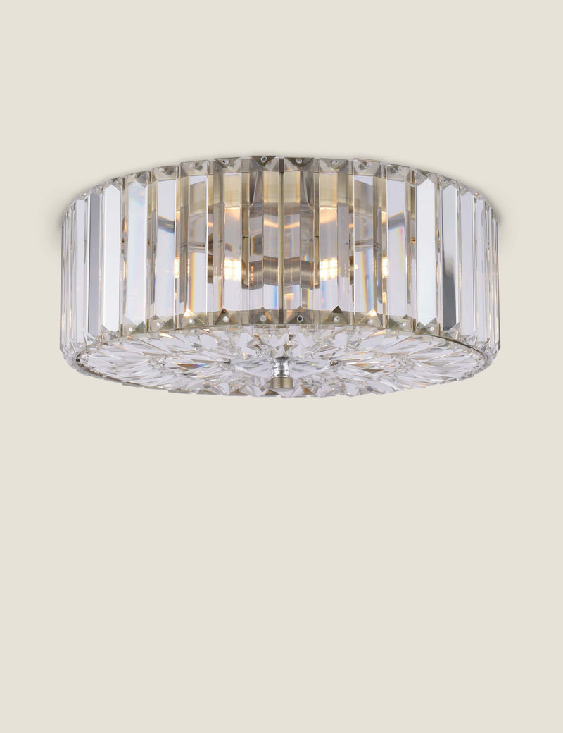 Laura Ashley Fernhurst crystal flush ceiling light, imported from the UK