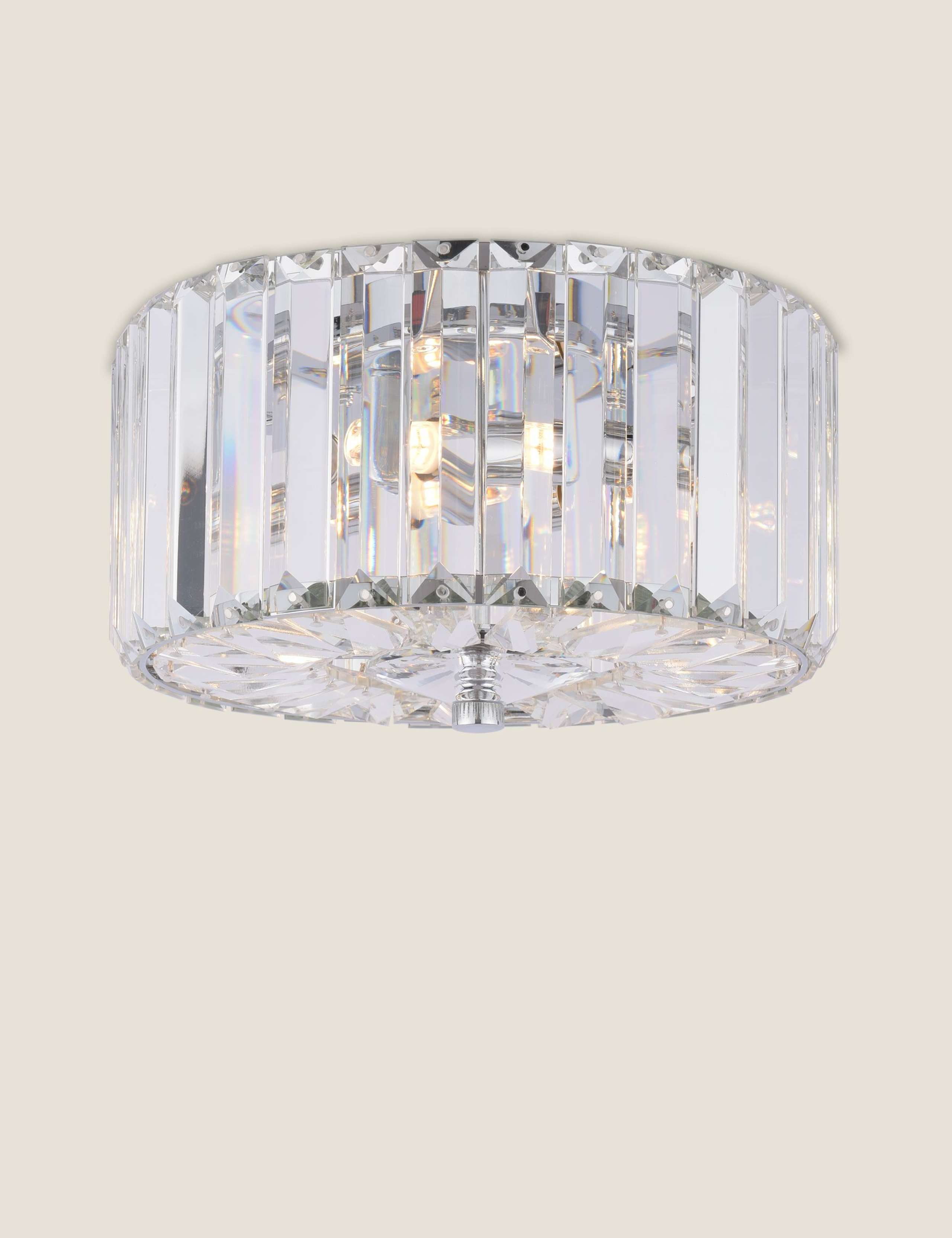 Laura Ashley Fernhurst crystal flush ceiling light imported from the UK