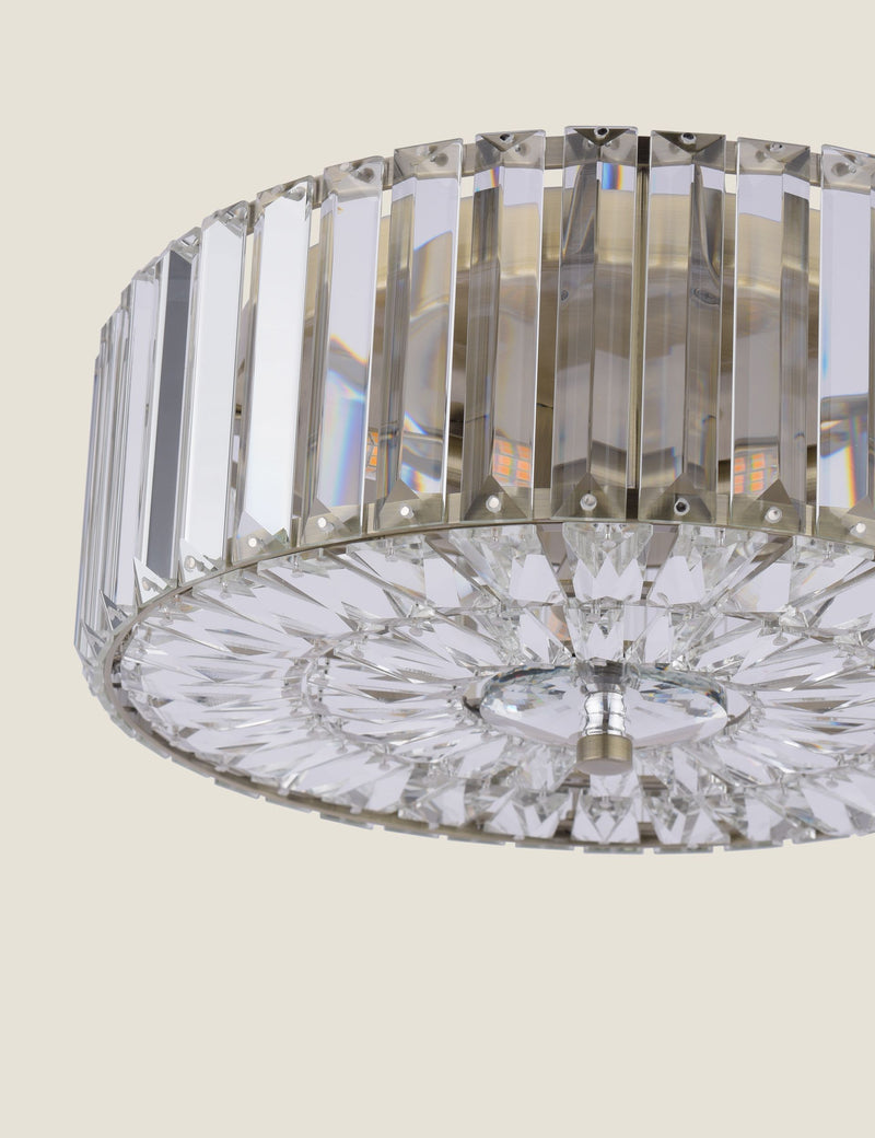 Laura Ashley Fernhurst crystal flush ceiling light, imported from the UK