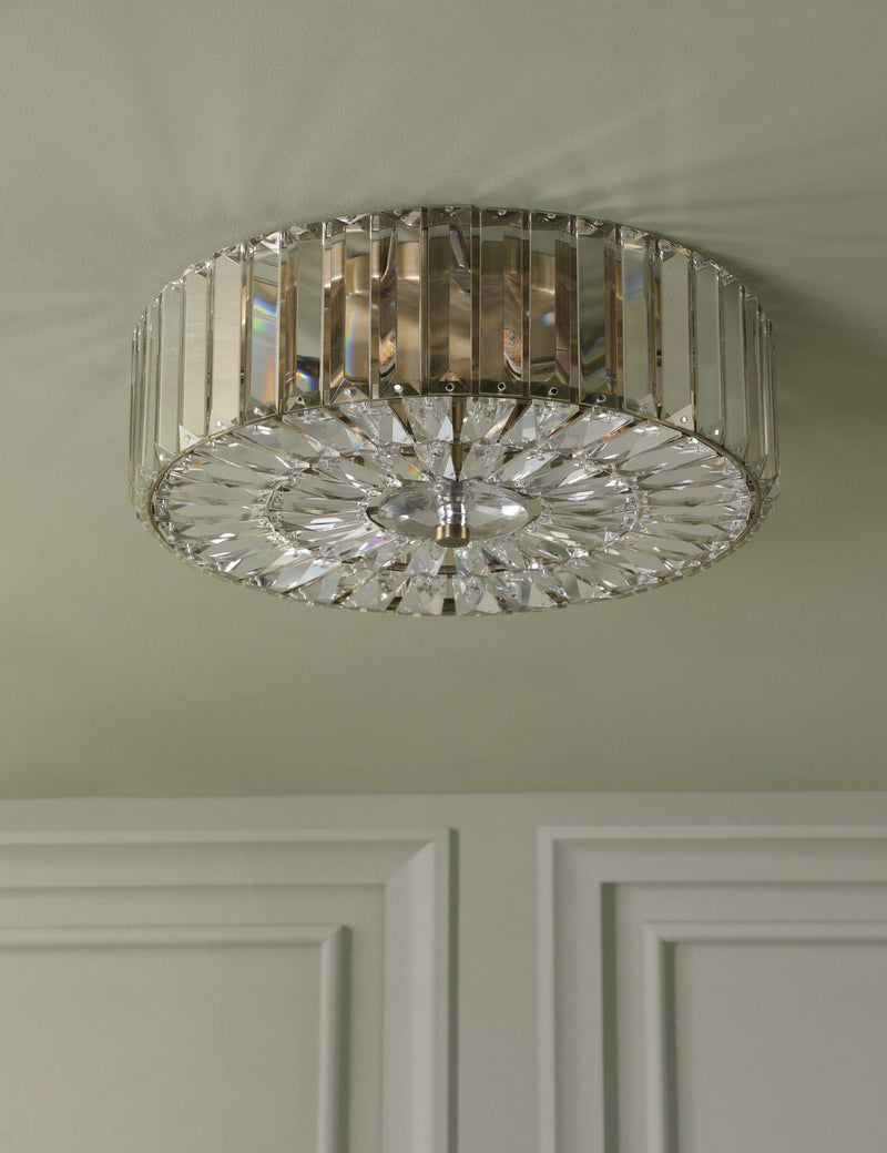 Laura Ashley Fernhurst crystal flush ceiling light, imported from the UK