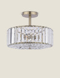 Laura Ashley Fernhurst crystal semi flush ceiling light 34cm, imported from the UK