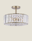 Laura Ashley Fernhurst crystal semi flush ceiling light 34cm, imported from the UK