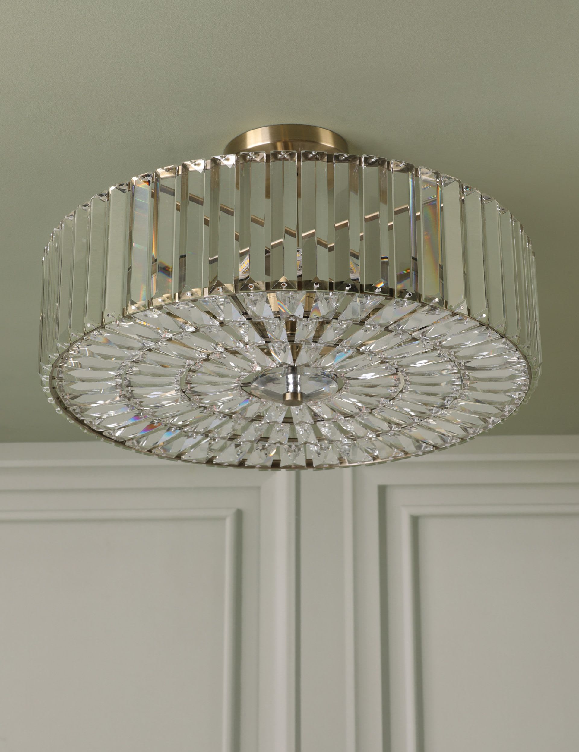 Laura Ashley Fernhurst semi flush ceiling light 45cm - British product