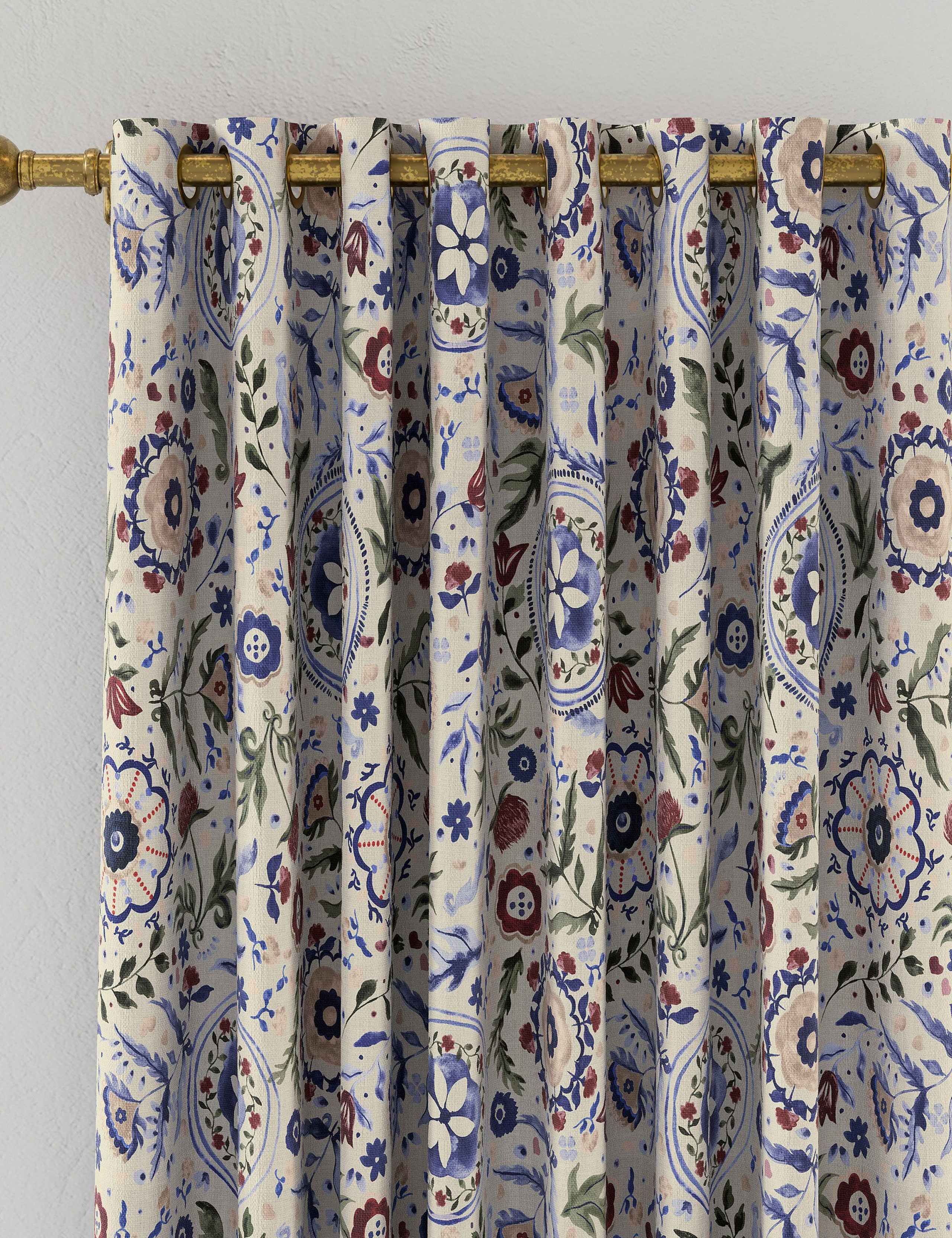 Joules Festival Flowers eyelet blackout curtains, British brand