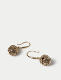 Filigree fishhook earrings drop style metal alloy, imported from the UK