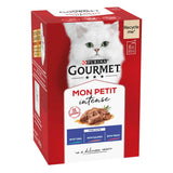 Gourmet fish selection cat pouches 6x50g salmon tuna trout, UK version