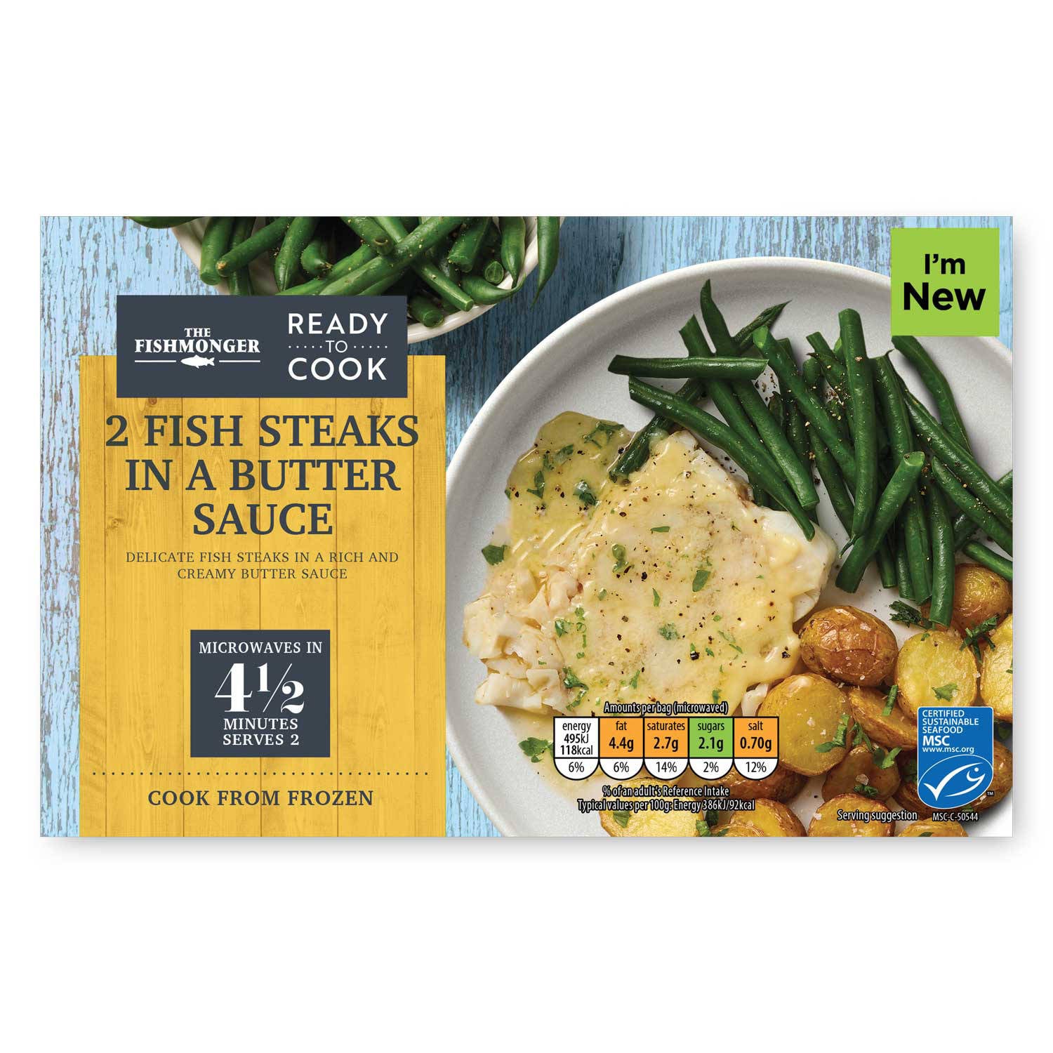 Fish steaks in butter sauce 2 pack (British brand)