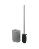 Flat toilet brush and holder with space-saving design - British product