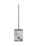 Flat toilet brush and holder with space-saving design - British product