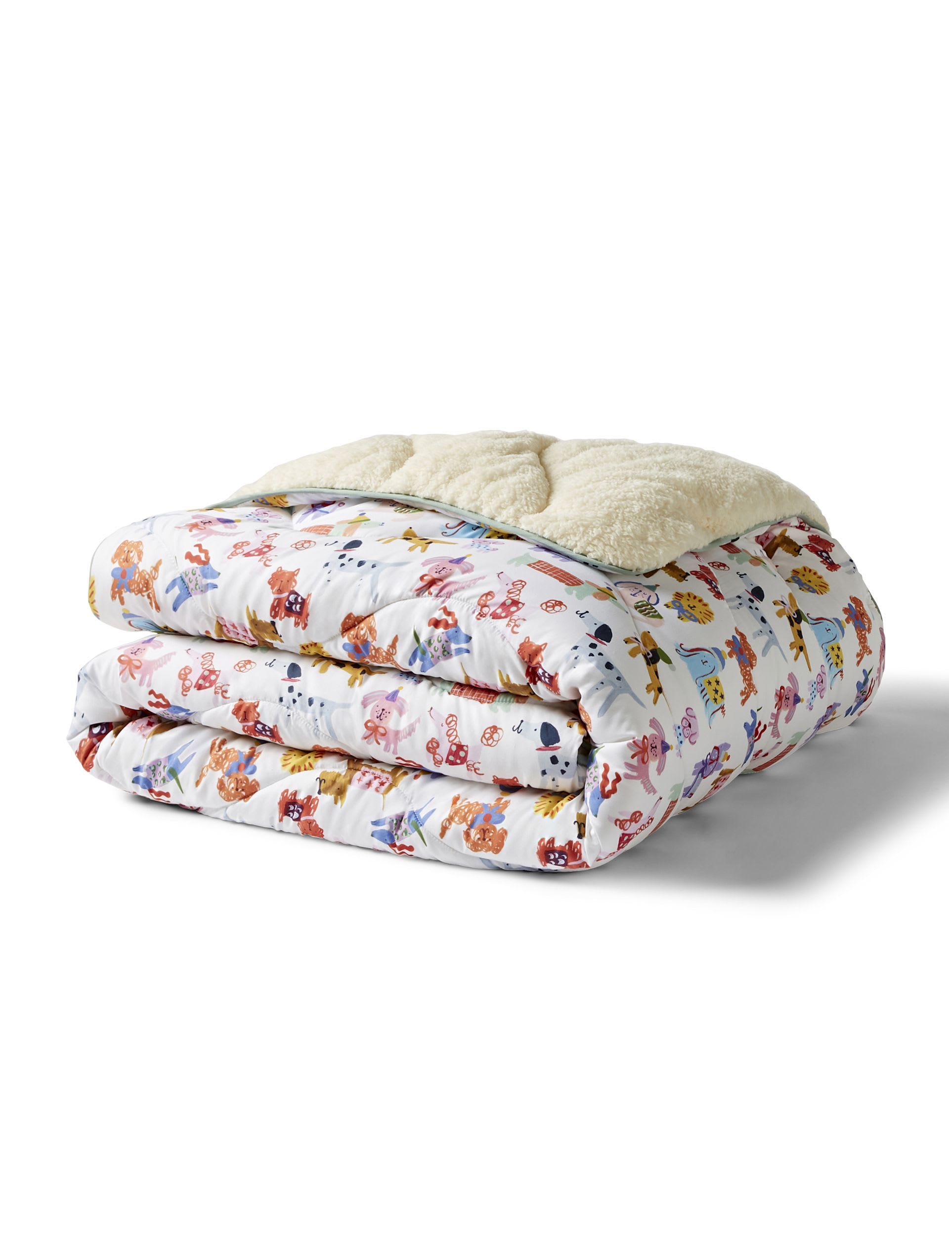 Night Lark fleece throw Happy Dogs print 135x200cm, UK version