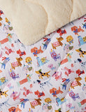 Night Lark fleece throw Happy Dogs print 135x200cm, UK version