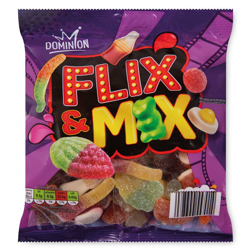 Flix & Mix soft sweets fruit and cola flavour (British brand)