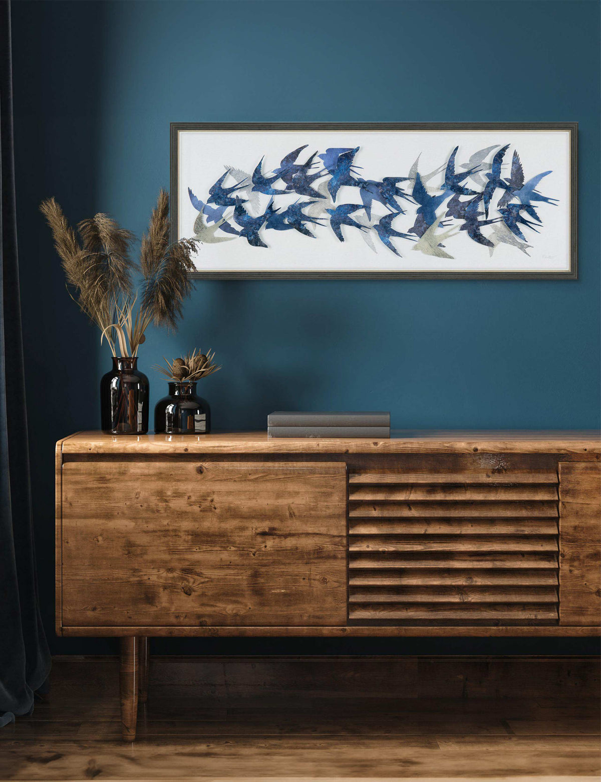 Gallery Direct Flock Together Birds framed art extra-large, UK version