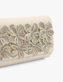 Kurt Geiger floral embellished clutch bag, imported from the UK