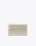 Kurt Geiger floral embellished clutch bag, imported from the UK