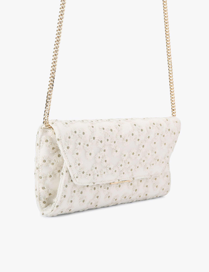 Carvela floral embroidered clutch bag, UK version