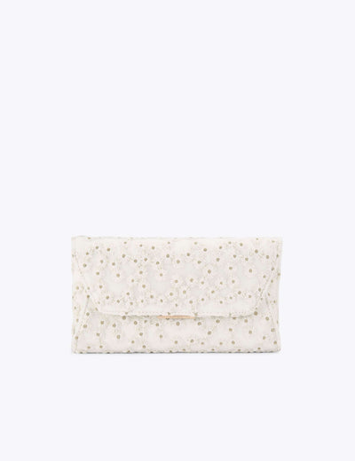 M&S Carvela Floral Embroidered Chain Strap Clutch Bag- Buy online at McGrocer
