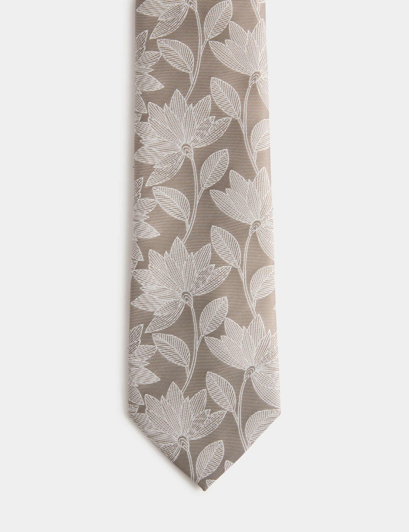 M&S floral fan tie regular width 8cm, UK version