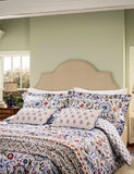Floral Festival quilted cushion 100% cotton (British brand)