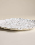 Floral stoneware serving platter 35.5cm, UK version