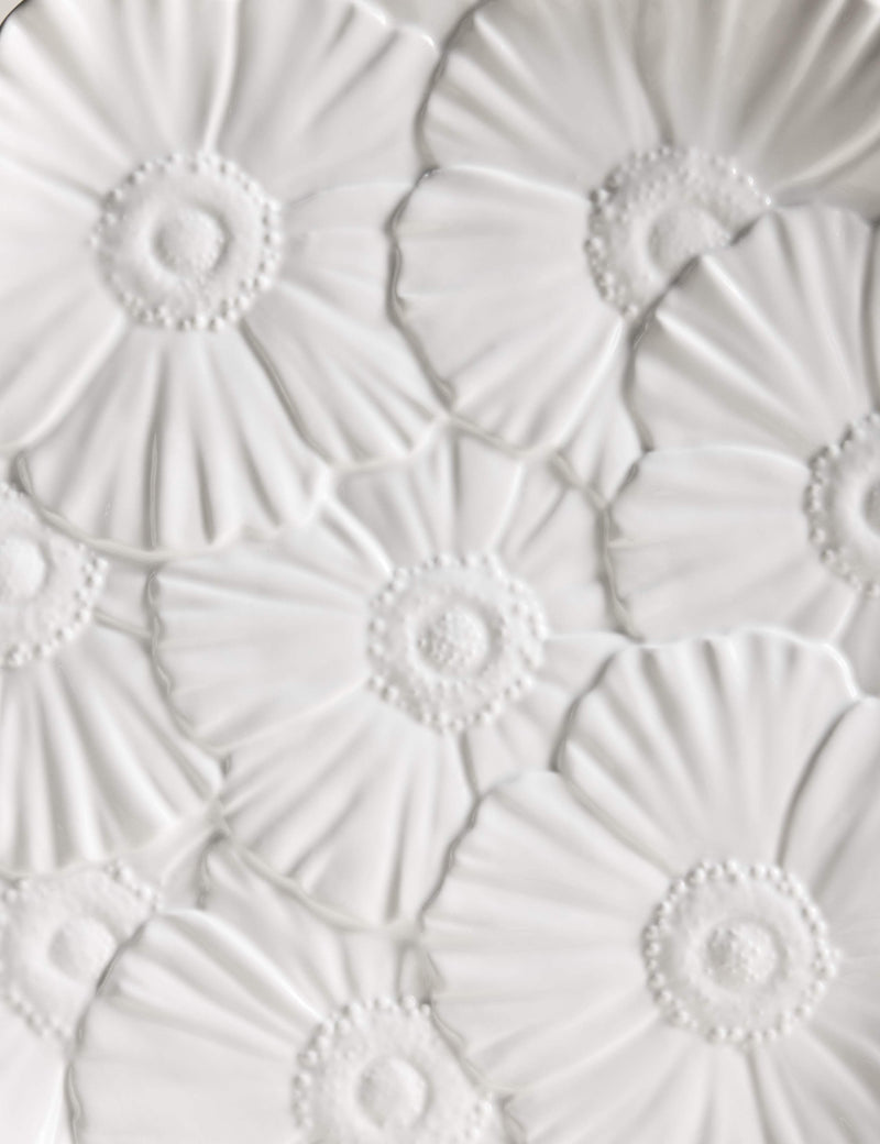 Floral stoneware serving platter 35.5cm, UK version