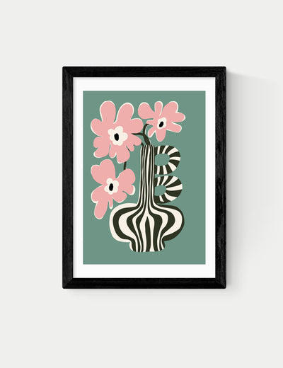 Art mural encadré Floral Stripe d'East End Prints par M&S – Acheter en ligne sur McGrocer