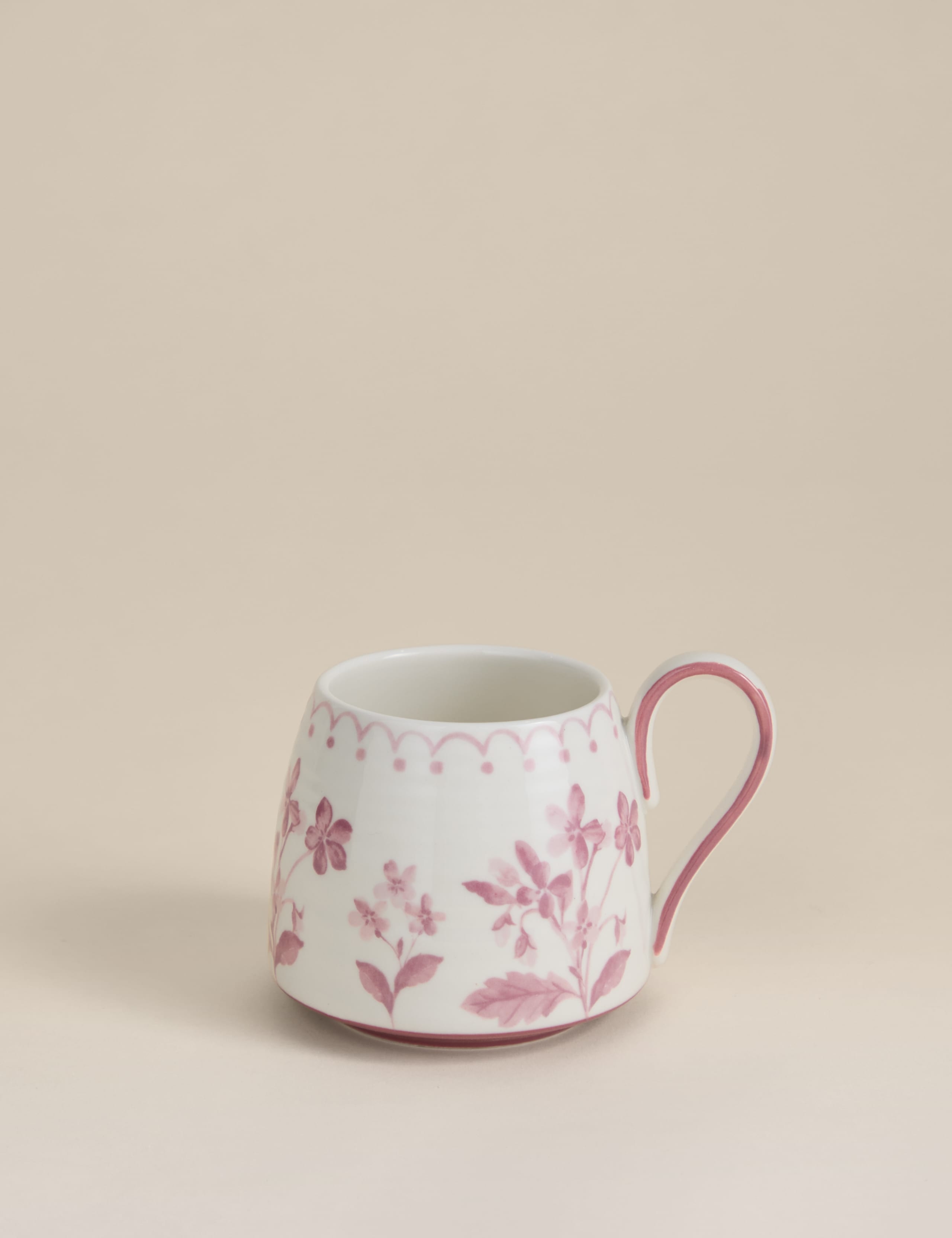 Floral Tapered Stoneware Mug - British product