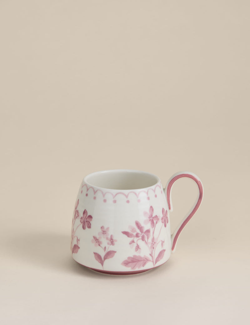 Floral Tapered Stoneware Mug - British product