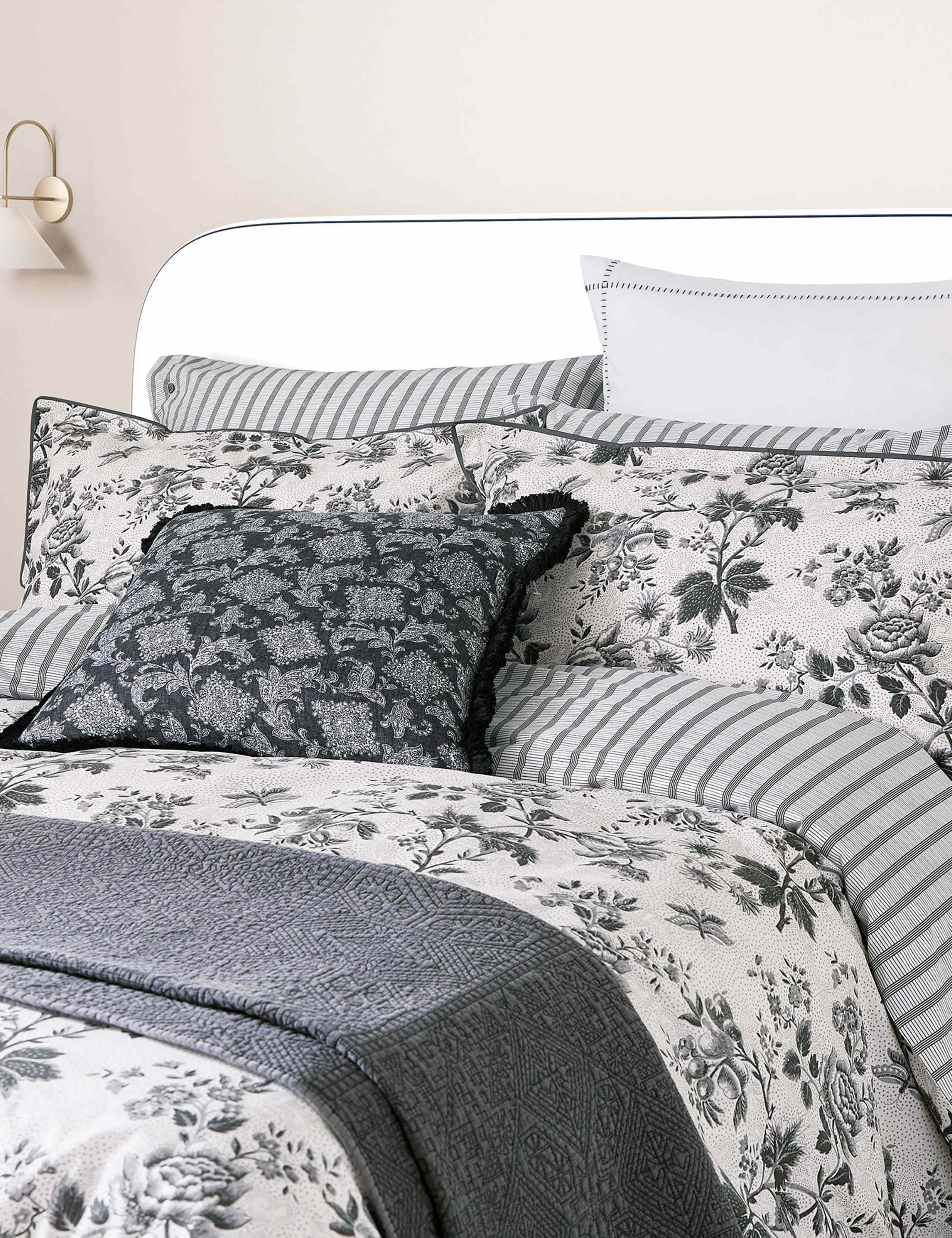 Bedeck of Belfast Florence Filigree eyelash square cushion 50cm, UK version