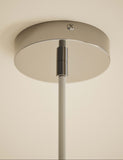 Florence single pendant light with ribbed glass shade and antique brass finish (British brand)