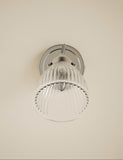 Florence wall light antique brass ribbed glass shade - British product
