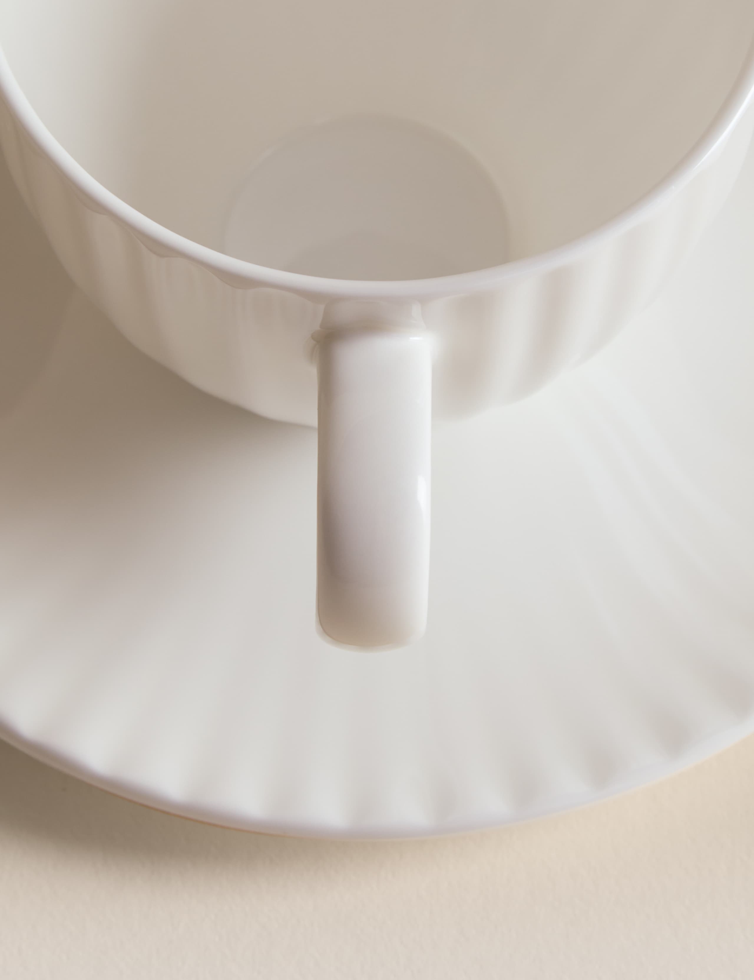Fluted Hampton cup and saucer set, imported from the UK