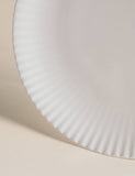 Fluted Hampton dinner plate made from china - British product