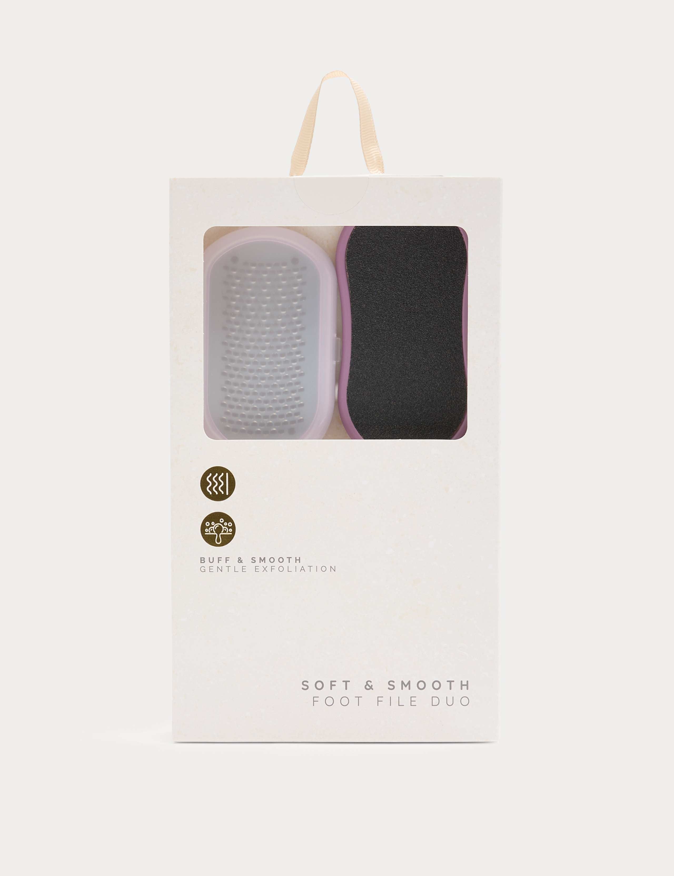 Bloom foot file duo with coarse and fine surfaces, imported from the UK