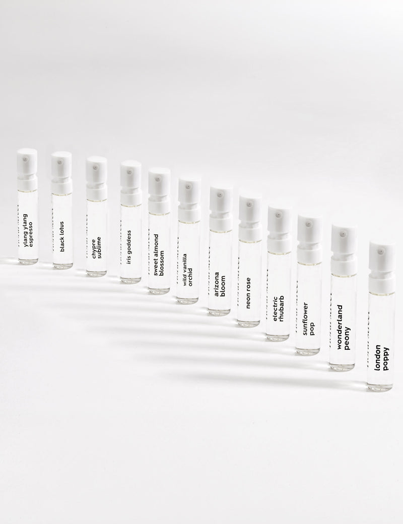 Floral Street fragrance discovery set with 12 scents in 2ml bottles - British product