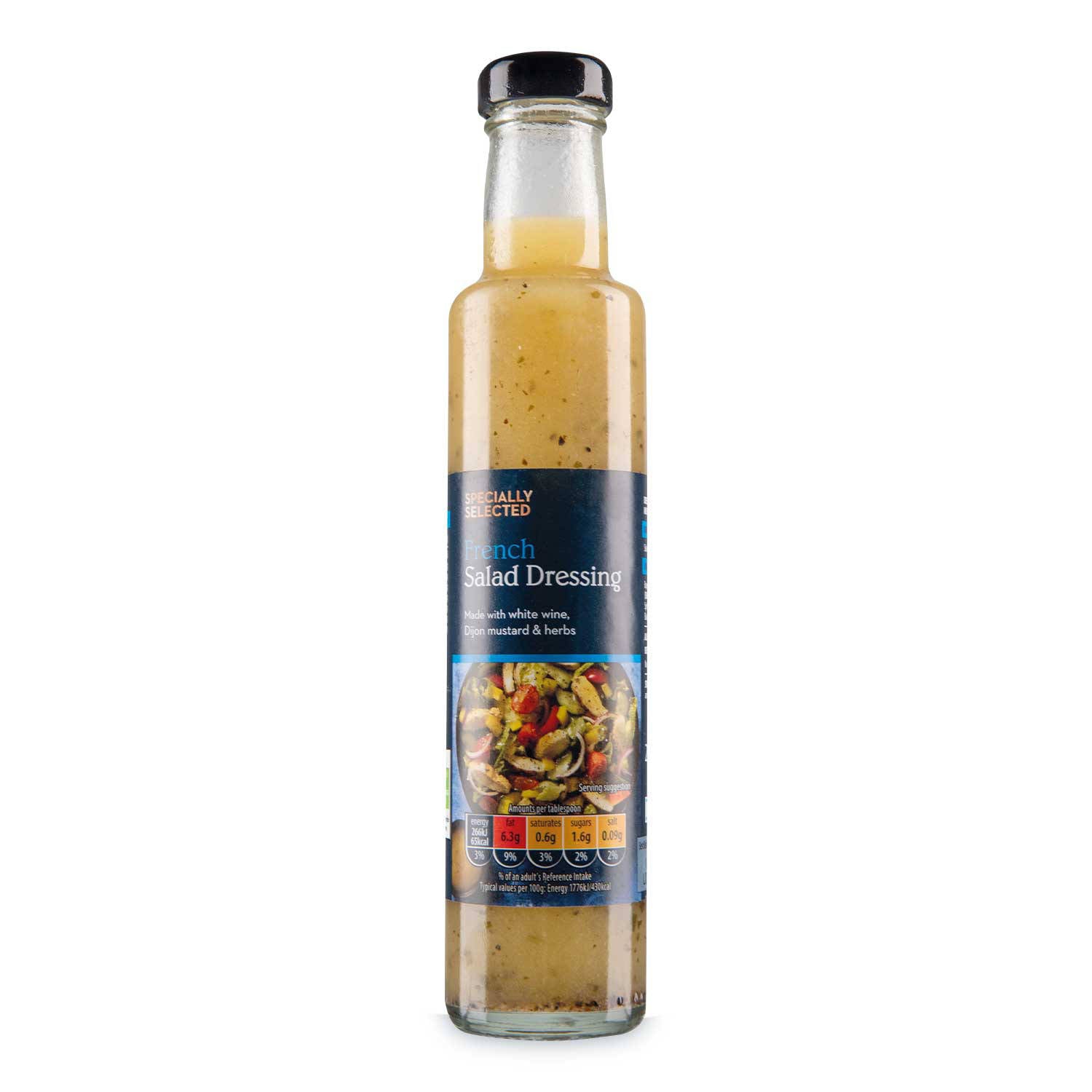 French salad dressing with cold pressed rapeseed oil (British brand)