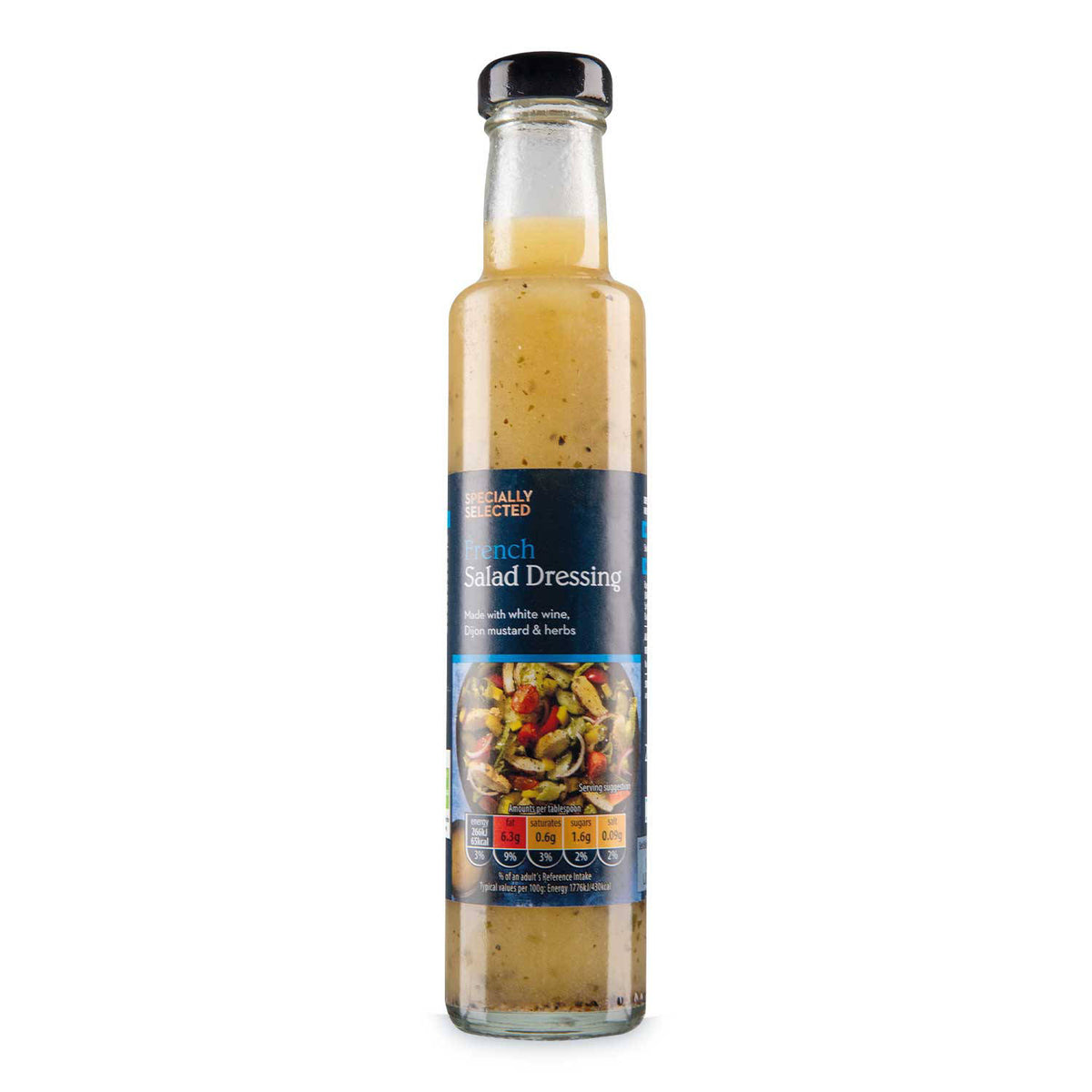 French salad dressing with cold pressed rapeseed oil (British brand)