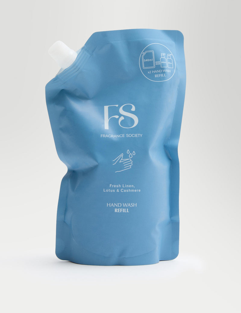 Fragrance Society Fresh Linen hand wash refill 540ml - British product