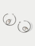 Autograph freshwater pearl hoop earrings, UK version